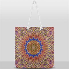Tile Background Image Ornament Full Print Rope Handle Tote (large) by Pakrebo