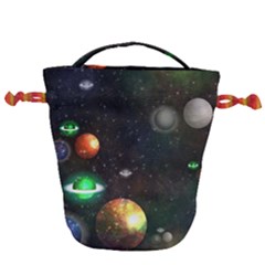 Galactic Drawstring Bucket Bag by WensdaiAmbrose