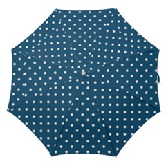 Turquoise Polka Dot Straight Umbrellas by retrotoomoderndesigns