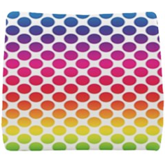 Rainbow Polka Dots Seat Cushion by retrotoomoderndesigns