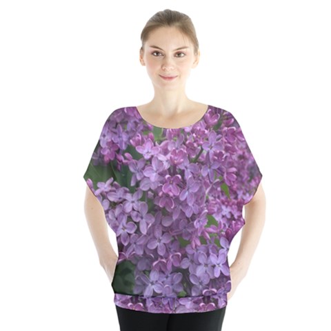 Lilac Batwing Chiffon Blouse by SusanFranzblau