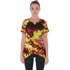 Dragon Lights Ki Rin Cut Out Side Drop Tee by Riverwoman