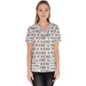 XO Valentines day pattern Women s V-Neck Scrub Top View1