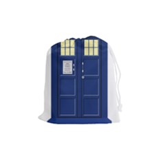 Tardis Doctor Who Time Travel Drawstring Pouch (medium) by Wegoenart