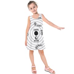 Earth Geocentric Jupiter Mars Kids  Sleeveless Dress by Wegoenart