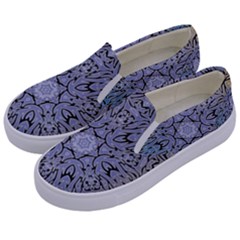 Tile Design Art Mosaic Pattern Kids  Canvas Slip Ons by Pakrebo