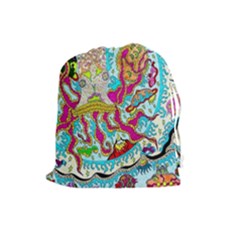 Supersonic Octopus Drawstring Pouch (large) by chellerayartisans