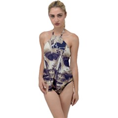Creepy Photo Collage Artwork Go With The Flow One Piece Swimsuit by dflcprintsclothing