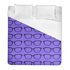 Nerdy Glasses Purple Duvet Cover (full/ Double Size) by snowwhitegirl