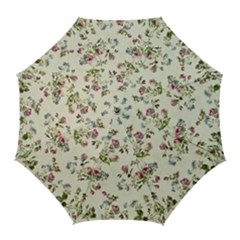 Vintage Roses Golf Umbrellas by retrotoomoderndesigns