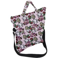 Victorian Girl Pink Fold Over Handle Tote Bag by snowwhitegirl