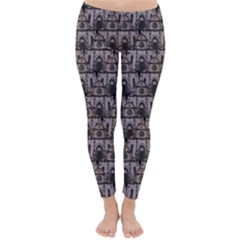 Gothic Church Pattern Classic Winter Leggings by snowwhitegirl