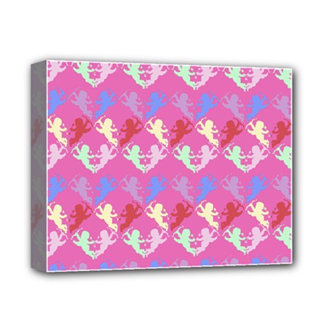 Colorful Cherubs Pink Deluxe Canvas 14  X 11  (stretched) by snowwhitegirl