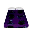 Gothic Girl Rose Purple Pattern Fitted Sheet (Full/ Double Size) View1