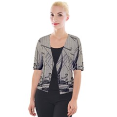 Vintage Ship Cropped Button Cardigan by snowwhitegirl