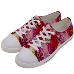 Bed Of Roses Women s Low Top Canvas Sneakers by retrotoomoderndesigns