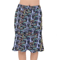 Comic Books Pattern Mermaid Skirt by snowwhitegirl