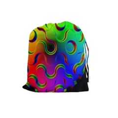 Ball Sphere Digital Art Fractals Drawstring Pouch (large) by Pakrebo