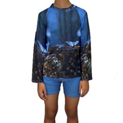 Butterflies Essence Kids  Long Sleeve Swimwear by WensdaiAmbrose