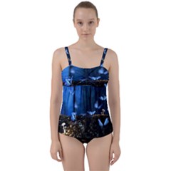 Butterflies Essence Twist Front Tankini Set by WensdaiAmbrose