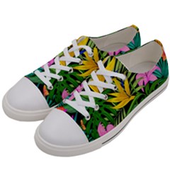 Tropical Adventure Women s Low Top Canvas Sneakers by retrotoomoderndesigns