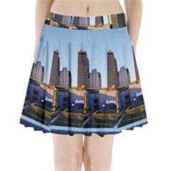 Columbus Skyline Pleated Mini Skirt by Riverwoman