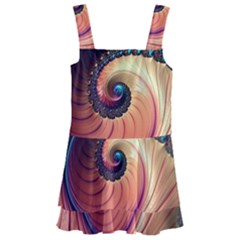 Fractal Multi Colored Fantasia Kids  Layered Skirt Swimsuit by Pakrebo
