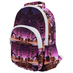 Fractal Mandelbulb 3d Rounded Multi Pocket Backpack by Pakrebo