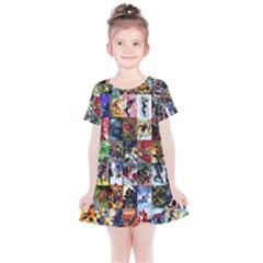 Comic Book Images Kids  Simple Cotton Dress by Sudhe
