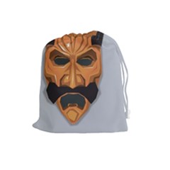 Mask India South Culture Drawstring Pouch (large) by Sudhe