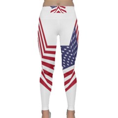 A Star With An American Flag Pattern Classic Yoga Leggings by Sudhe