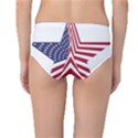 A Star With An American Flag Pattern Mid-Waist Bikini Bottoms View2
