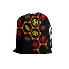 Algorithmic Drawings Drawstring Pouch (large) by Sudhe