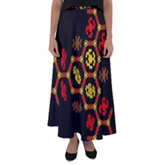 Algorithmic Drawings Flared Maxi Skirt by Sudhe