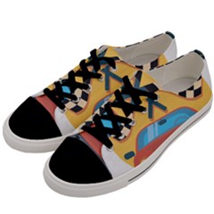 Automobile Car Checkered Drive Men s Low Top Canvas Sneakers by Sudhe
