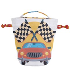 Automobile Car Checkered Drive Drawstring Bucket Bag by Sudhe