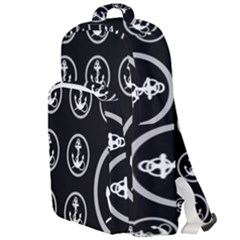 Anchor Pattern Double Compartment Backpack by Sudhe