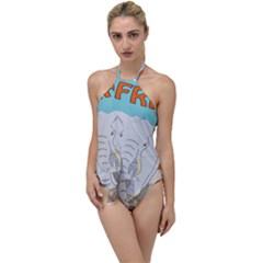 Africa Elephant Animals Animal Go With The Flow One Piece Swimsuit by Sudhe
