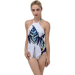 A Colorful Butterfly Go With The Flow One Piece Swimsuit by Sudhe