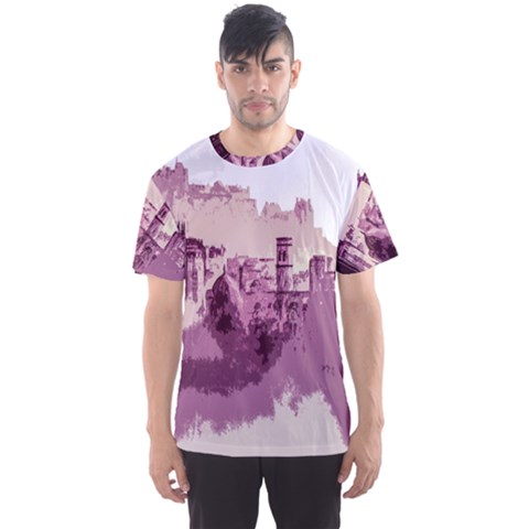 Abstract Painting Edinburgh Capital Of Scotland Men s Sports Mesh Tee by Sudhe