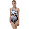 Penguin Birds Aquatic Flightless Go with the Flow One Piece Swimsuit View1