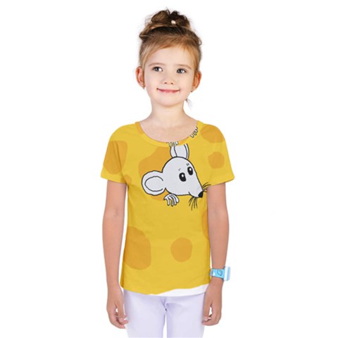 Rat Mouse Cheese Animal Mammal Kids  One Piece Tee by Sudhe