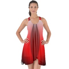 Red Eye Show Some Back Chiffon Dress by Sudhe