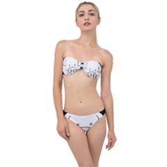 Pig Logo Classic Bandeau Bikini Set by Sudhe