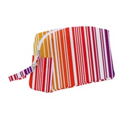 Colorful Gradient Barcode Wristlet Pouch Bag (medium) by Sudhe