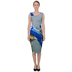 Loving Birds Sleeveless Pencil Dress by Sudhe
