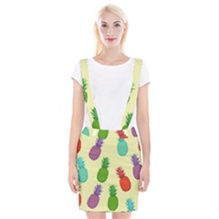 Colorful Pineapples Wallpaper Background Braces Suspender Skirt by Sudhe
