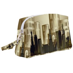 Architecture City House Wristlet Pouch Bag (large) by Sudhe