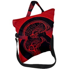 Artificial Intelligence Brain Think Fold Over Handle Tote Bag by Sudhe