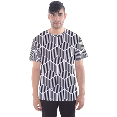 Cube Pattern Cube Seamless Repeat Men s Sports Mesh Tee by Sudhe